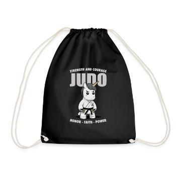 Judo Honor Unicorn - Moderne japanische - Turnbeutel - Schwarz - Vorne
