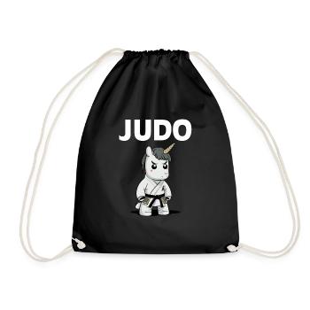 Japan Judo Einhorn - Niedliches Kampfsport Judoka - Turnbeutel - Schwarz - Vorne