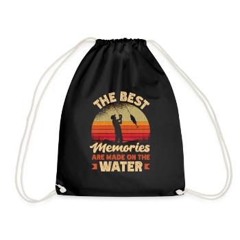 The Best Memories Made On The Water Father's Day - Turnbeutel - Schwarz - Vorne