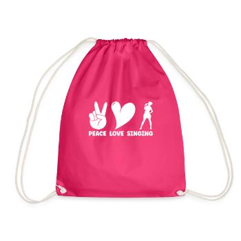 Sing - Drawstring Bag - fuchsia - Front