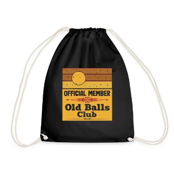 Official Old Balls Club Birthday Outfit for - Drawstring Bag - black - Front