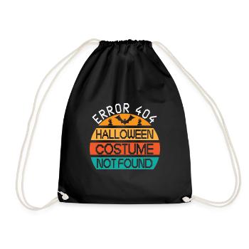 Error 404 costume not found - Drawstring Bag - black - Front