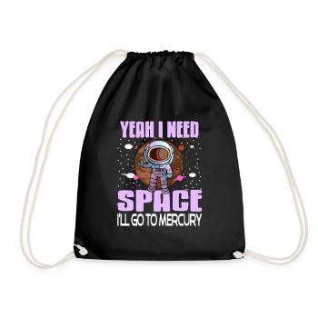 Ouais, j'ai besoin d'espace, j'irai à Mercury Retro Funny - Sac de sport léger - noir - Devant