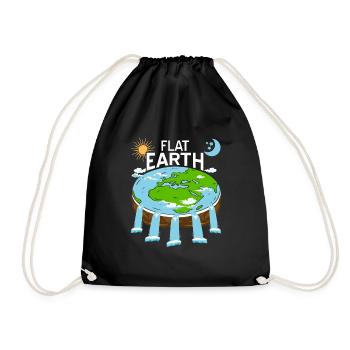 FLAT Earth Retro Flat Earther Designs - Sac de sport léger - noir - Devant