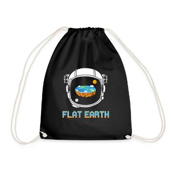FLAT Earth Cool Astronaute Flat Earther Designs - Sac de sport léger - noir - Devant