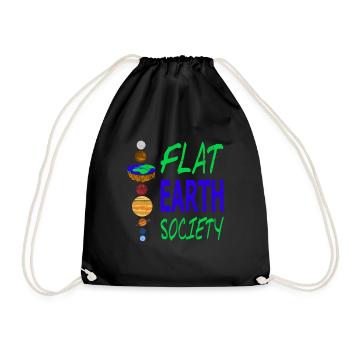 FLAT EARTH Society Retro Flat Earther Designs - Sac de sport léger - noir - Devant