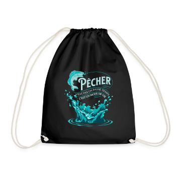 Pêche Cadeau pour Pêcheur Sport Citation Humour - Sac de sport léger - noir - Devant
