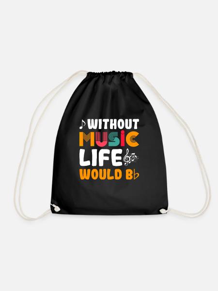 Without Music Life Would Be Design - Sac de sport léger - noir