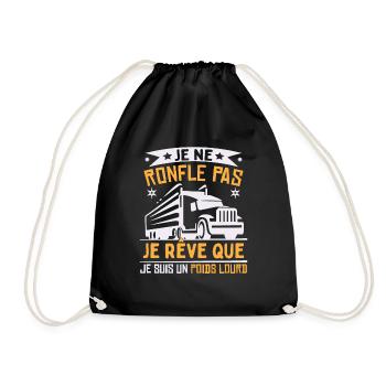 Je Suis Un Poids Lourd - Sac de sport léger - noir - Devant