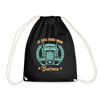 Routier Humour Homme Camionneur Conducteur - Sac de sport léger - noir - Devant