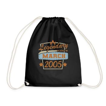 Mars 2005 Anniversaire Rétro - Sac de sport léger - noir - Devant
