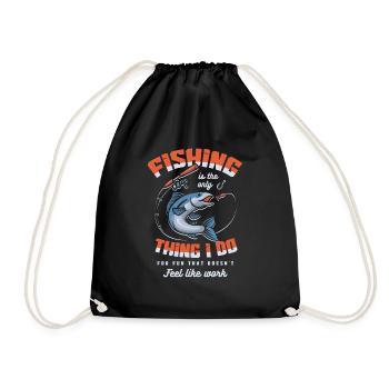 Fishing Is Not Just A Hobby Father's Day Fishing - Turnbeutel - Schwarz - Vorne