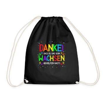 Kindergärtner Kita Kiga Kindergarten Geschenk Kind - Turnbeutel - Schwarz - Vorne