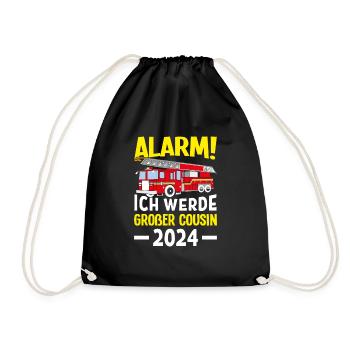 Alarme pour enfants Je vais être un grand cousin 2024 - Sac de sport léger - noir - Devant