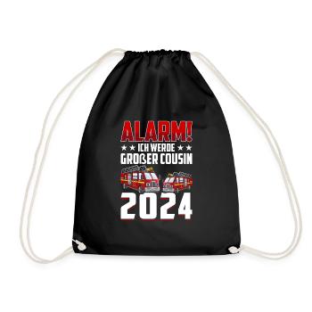 Alarme pour enfants Je vais être un grand cousin 2024 - Sac de sport léger - noir - Devant