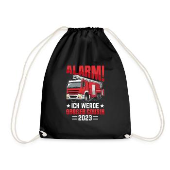 Alarme pour enfants Je vais être Big Cousin 2023 - Sac de sport léger - noir - Devant
