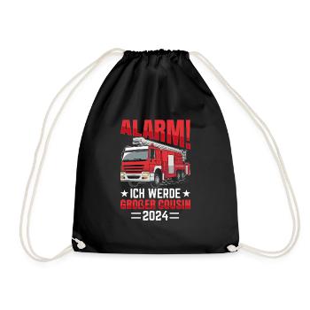 Alarme pour enfants Je vais être un grand cousin 2024 - Sac de sport léger - noir - Devant