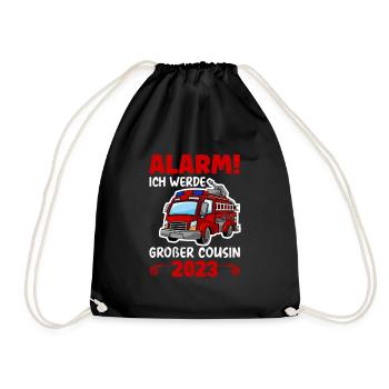 Alarme pour enfants Je vais être Big Cousin 2023 - Sac de sport léger - noir - Devant