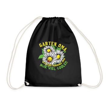 Garten Oma Wie Eine Normale Oma Nur Viel Cooler - Turnbeutel - Schwarz - Vorne