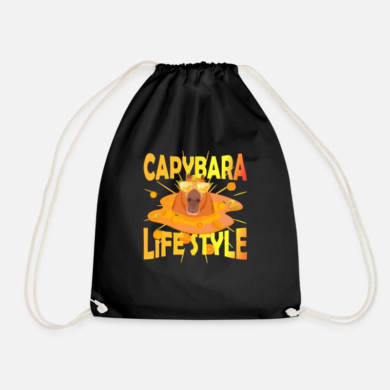 Capy life style duck - Turnbeutel - Schwarz