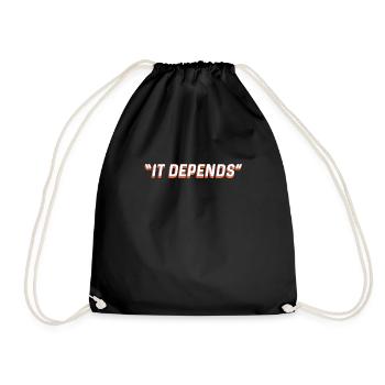 Law School It depends on lawyer judiciary - Drawstring Bag - black - Front
