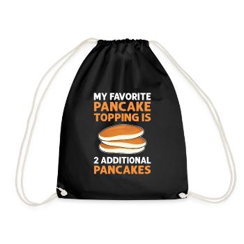 Pancake Maker My Favorite Pancake Topping - Drawstring Bag - black - Front