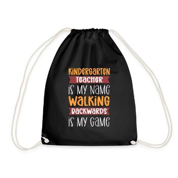 Kindergarten teacher Teacher in preschool teacher - Drawstring Bag - black - Front