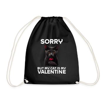 Désolé, mais mon chat est mon Valentin - Sac de sport léger - noir - Devant