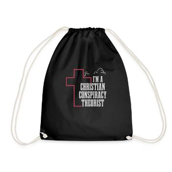 Christ Christianity Extraterrestrial Jesus - Drawstring Bag - black - Front