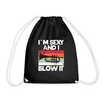 Trumpet - Drawstring Bag - black - Front