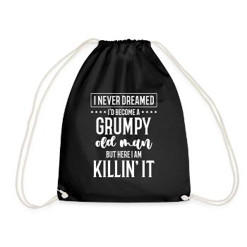 Drôle Grumpy Old Man Killin 'it Grandpa Grandpa Grandpa - Sac de sport léger - noir - Devant