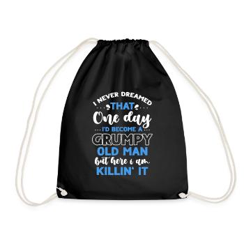 Drôle Grumpy Old Man Killin 'it Grandpa Grandpa Grandpa - Sac de sport léger - noir - Devant