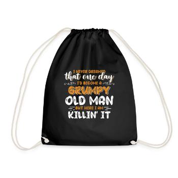 Drôle Grumpy Old Man Killin 'it Grandpa Grandpa Grandpa - Sac de sport léger - noir - Devant