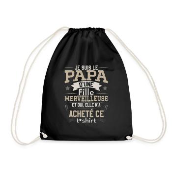 Je Suis Le Papa D'Une Fille Merveilleuse - Sac de sport léger - noir - Devant
