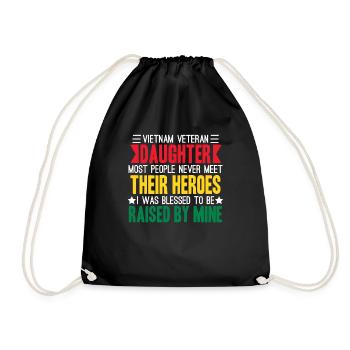 Fière fille d’un vétéran du Vietnam - Sac de sport léger - noir - Devant