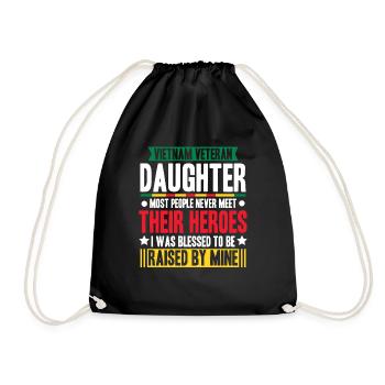 Fière fille d’un vétéran du Vietnam - Sac de sport léger - noir - Devant
