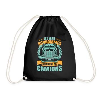 Camion Humour Chauffeur Poids Lourd - Sac de sport léger - noir - Devant
