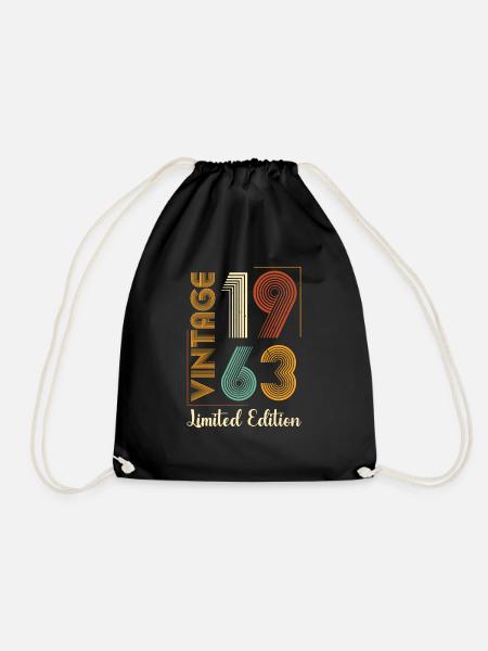 Vintage 1963 Limited Edition 60th Birthday GESCHENK - Turnbeutel - Schwarz