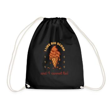 J’aime les gros scoops et je ne peux pas mentir! Crème glacée amusante - Sac de sport léger - noir - Devant