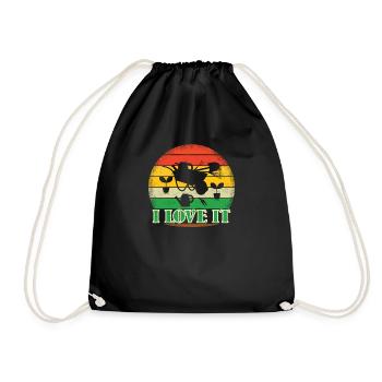 Gardener Accessories Garden Motif - Drawstring Bag - black - Front