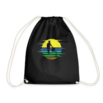 Gardener Accessories Garden Motif - Drawstring Bag - black - Front