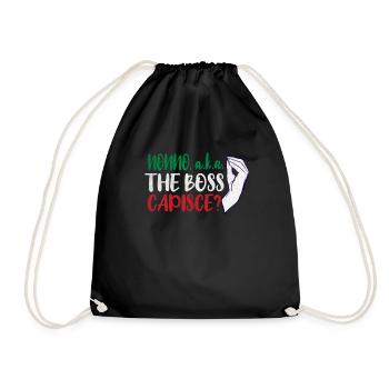 Italian Nonno Shirt, Funny Italian Shirt, Nonno Gi - Drawstring Bag - black - Front