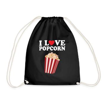 Popcorn - Turnbeutel - Schwarz - Vorne