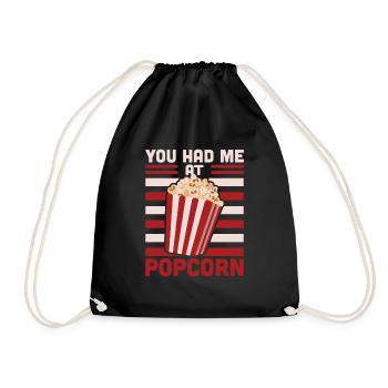 Popcorn - Turnbeutel - Schwarz - Vorne