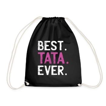 Meilleur cadeau Tata pour tante Tante Français citation - Sac de sport léger - noir - Devant