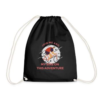 Rejoignez-moi et mon vélo dans cette aventure Retro Biking - Sac de sport léger - noir - Devant
