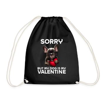 Désolé, mais mon chien est mon Valentin - Sac de sport léger - noir - Devant