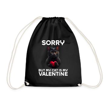 Désolé, mais mon chat est mon Valentin - Sac de sport léger - noir - Devant
