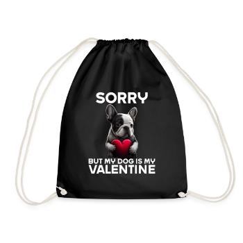 Désolé, mais mon chien est mon Valentin - Sac de sport léger - noir - Devant