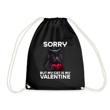 Désolé, mais mon chat est mon Valentin - Sac de sport léger - noir - Devant